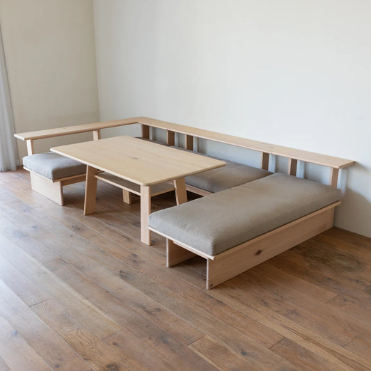 ◆アウトレット LIVELLO Living Dining 4set oak white リコ ペールブラウン|A0853-A0856