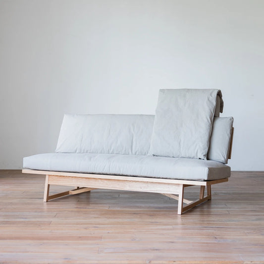 アウトレット BREZZA Sofa 168 + Headreat Set oak clear フレスコ グレージュ|A1093