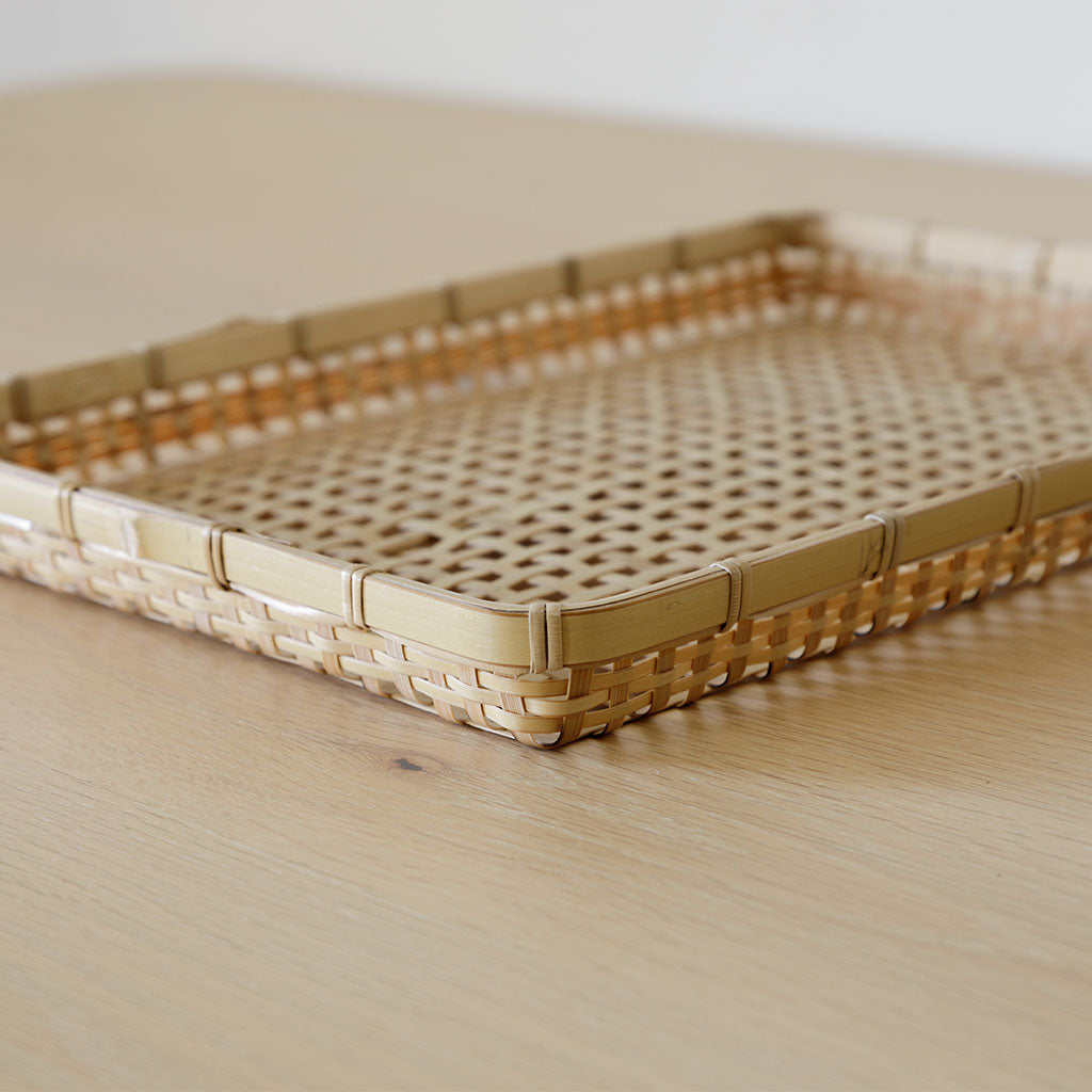 四つ目 角かご トレイ浅型|koppa work and art