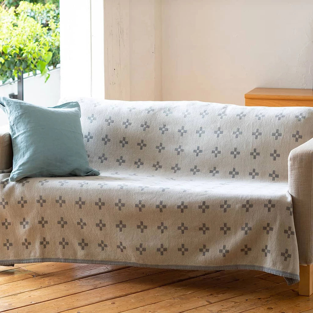 cotton blanket シャーンスンド シングル(gray)140×180cm|KLIPPAN