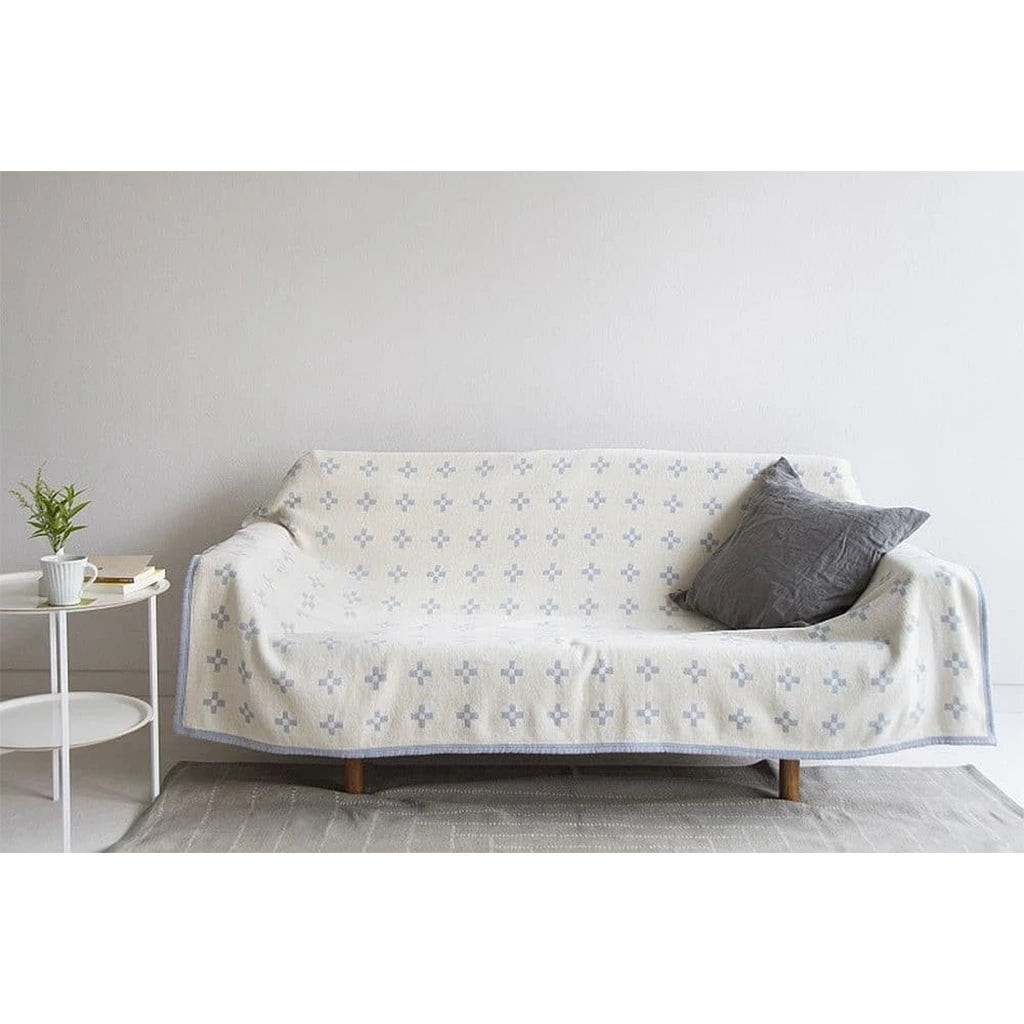 cotton blanket シャーンスンド シングル(light blue)140×180cm|KLIPPAN