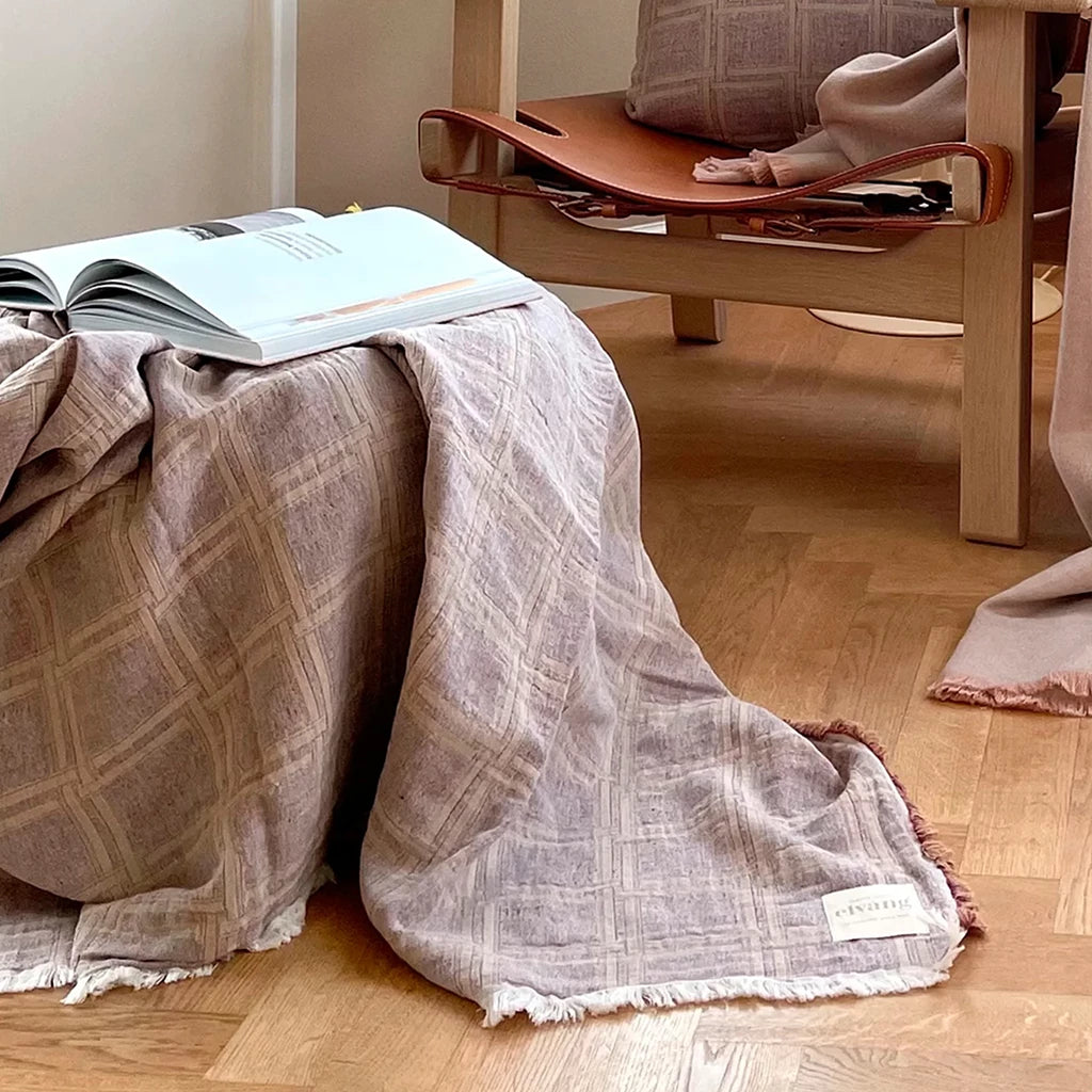 DAHLIA THROWS(light plum)130×180cm|elvang
