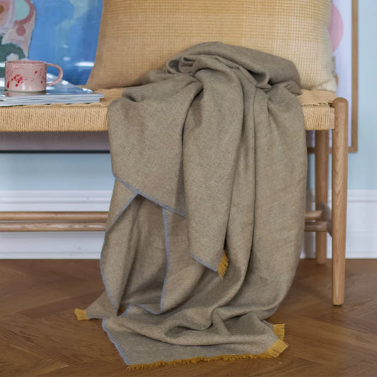 SKYFALL THROWS(yellow ocher)130×190cm|elvang