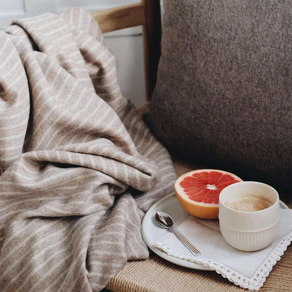 STRIPES THROWS(camel)130×200cm|elvang