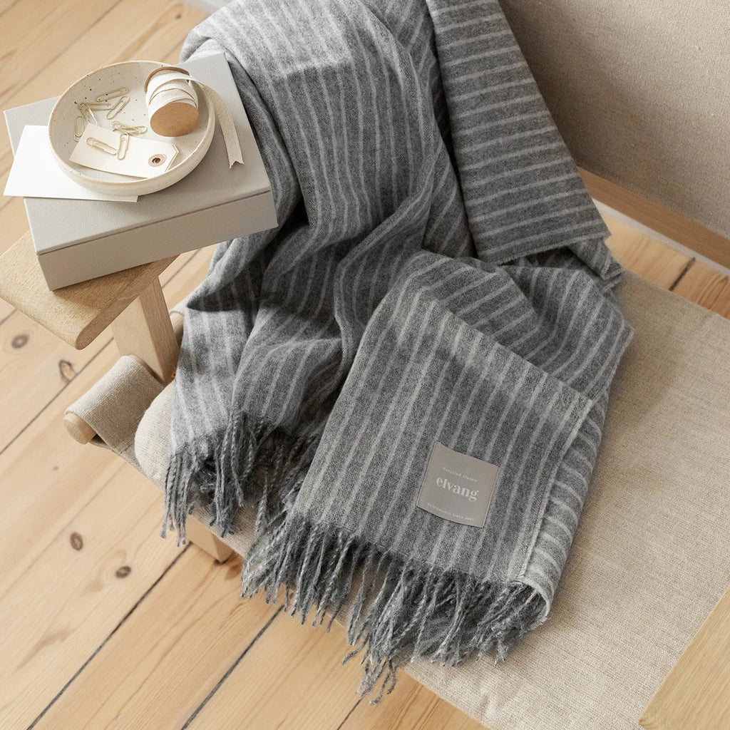 STRIPES THROWS(grey)130×200cm|elvang