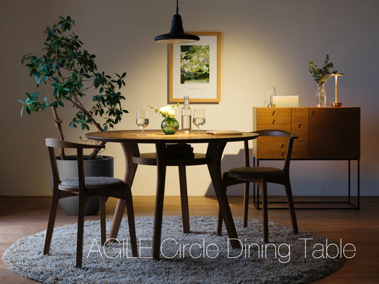 美しいシルエットが魅力の "AGILE Circle Dining Table"