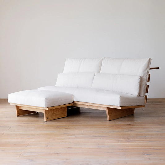 アウトレット SERENITA Sofa 168 & Ottoman 084 ２点set oak カプリスヘンプ ｜ A0972 - A0973