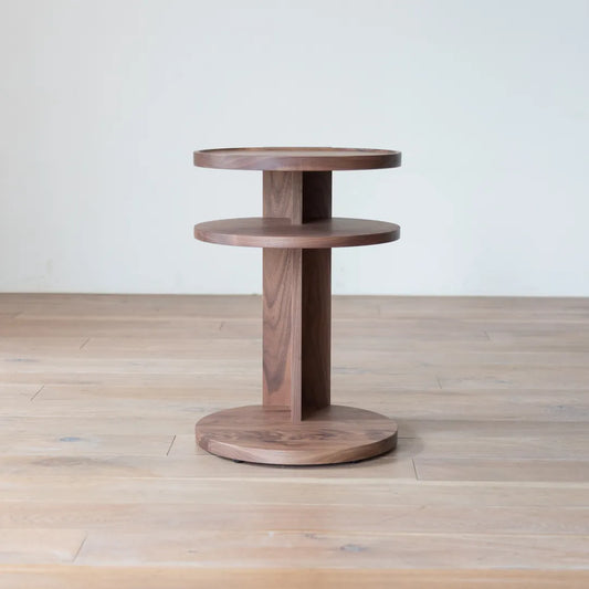 アウトレット CARAMELLA Circle Side Table 039 walnut | A1124
