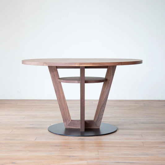 アウトレット LIBERIA PLUS Circle Dining Table 119 walnut (試作品) | A1149