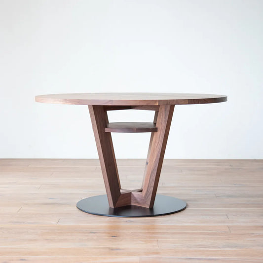 アウトレット LIBERIA PLUS Circle Dining Table 119 walnut (試作品) | A1149