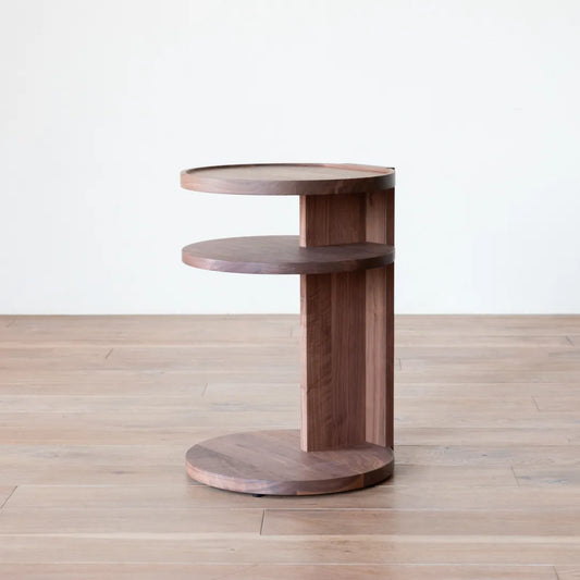 アウトレット CARAMELLA Circle Side Table 039 walnut | A1172