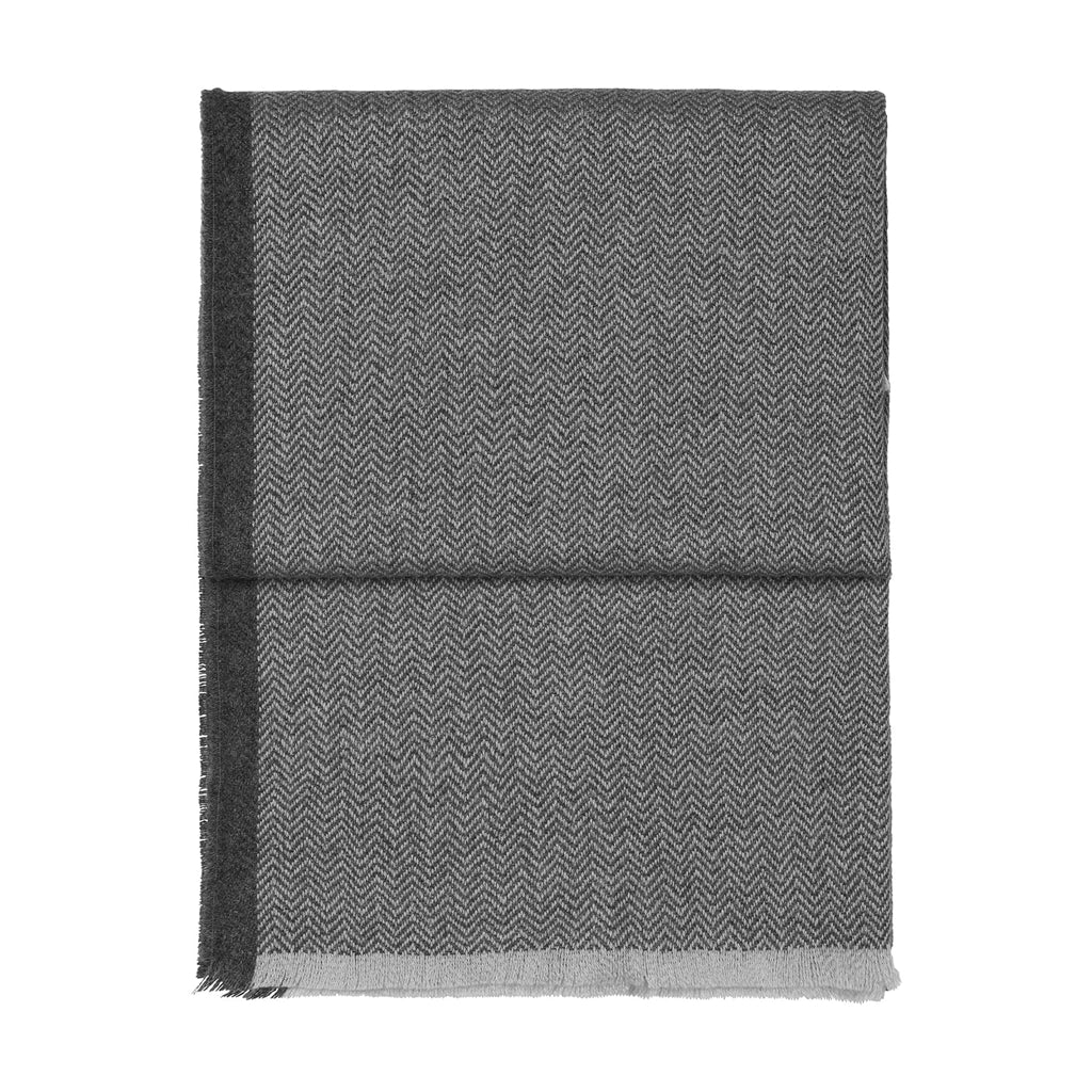 HERRINGBONE THROWS（light grey / dark grey）130×190cm｜elvang