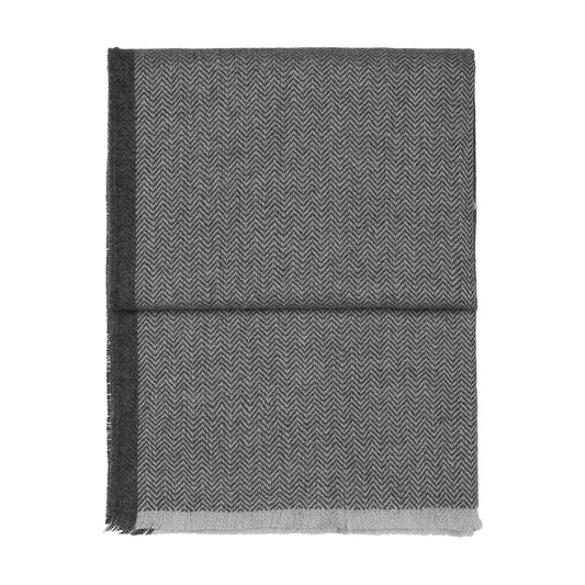 HERRINGBONE THROWS（light grey / dark grey）130×190cm｜elvang