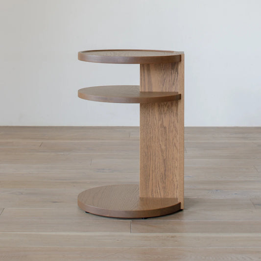 アウトレット CARAMELLA Circle Side Table 039 oak brown | A0837