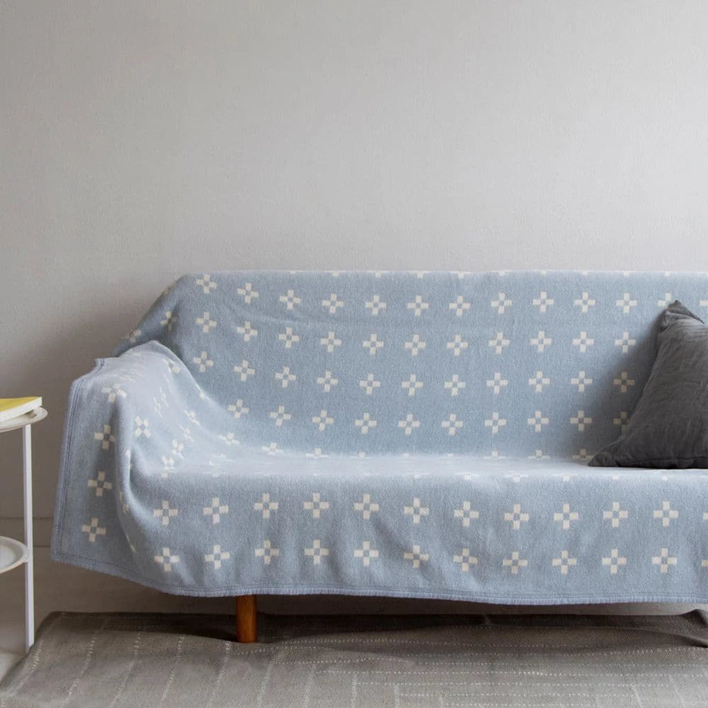 cotton blanket シャーンスンド シングル(light blue)140 cotton blanket シャーンスンド シングル(light blue)140