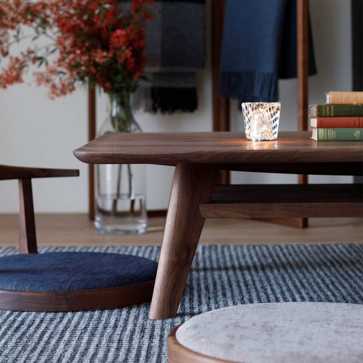 木製円形座卓 スクリュー脚付き HIRASHIMA AGILE Zataku Circle / ヒラシマ アジレ 座卓 サークル