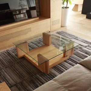 【美品✨LaForma定価10万】ガラステーブル モデルハウス 無垢 リビング 美品✨LaForma定価10万】ガラステーブル モデルハウス 無垢 リビング